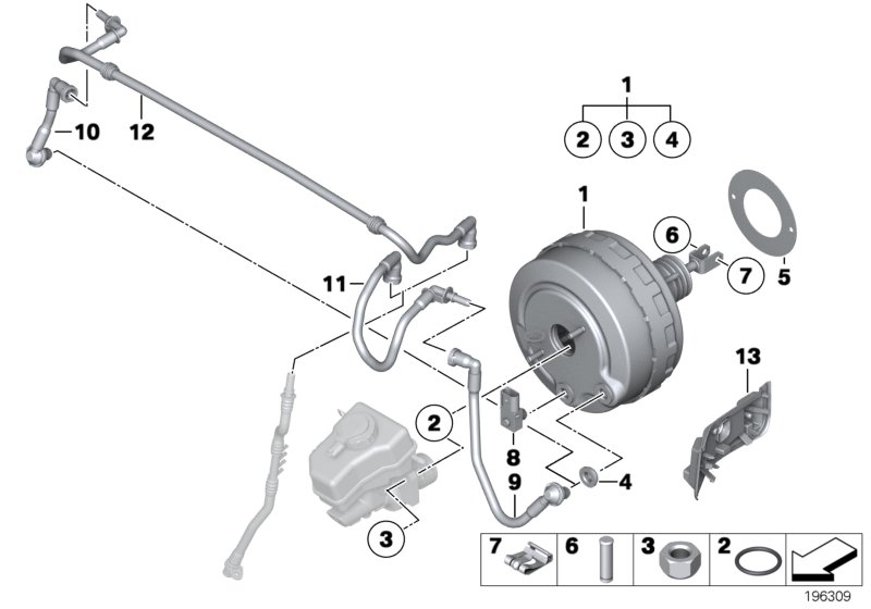 Power brake unit depression