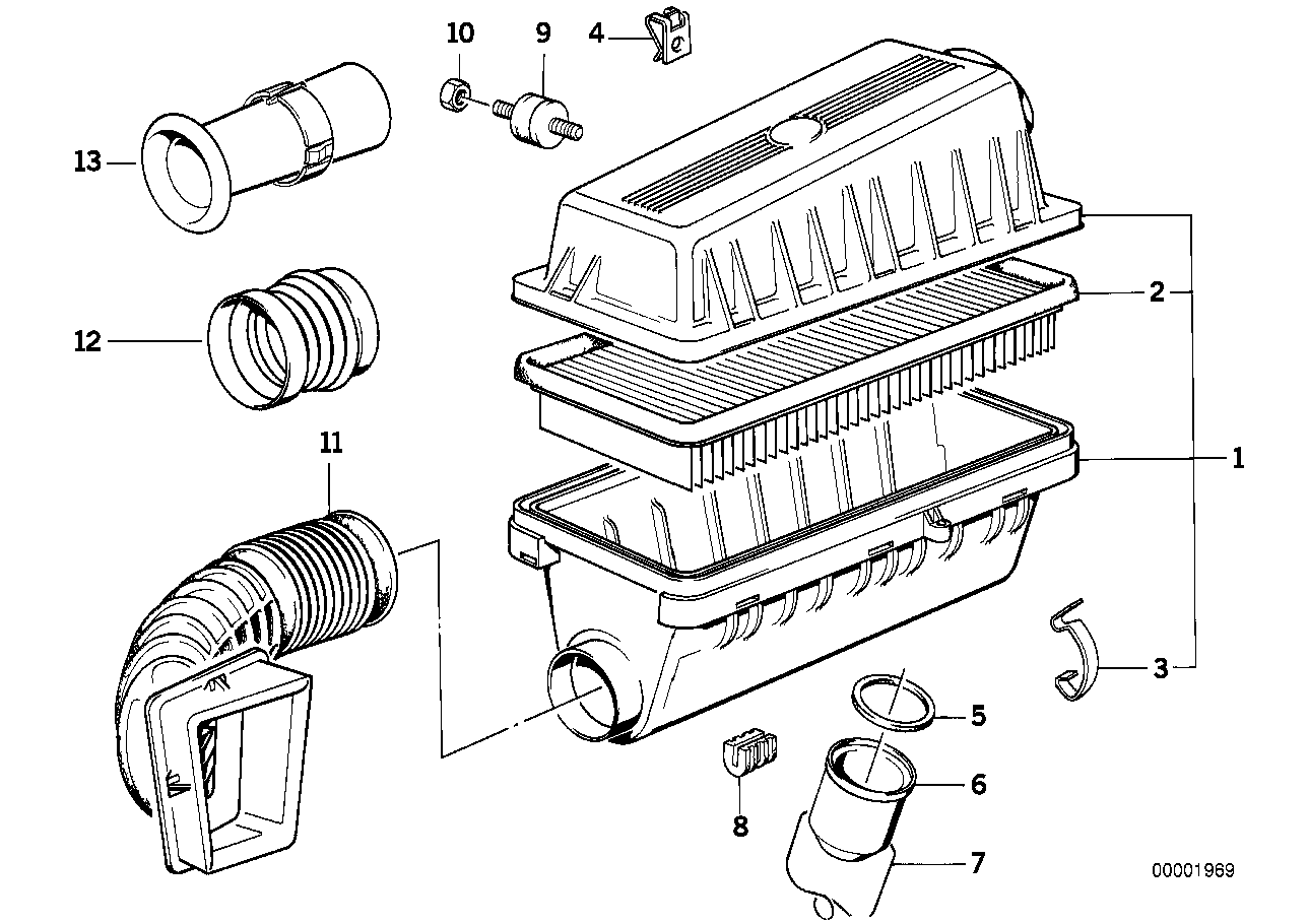 Aanzuiggeluidsdemper / Filterelement