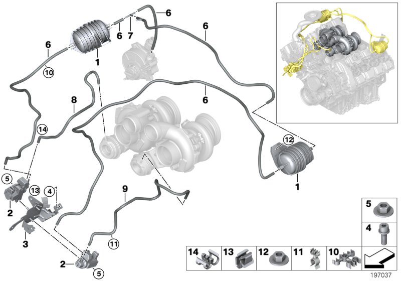 Comando a depressione-motore-turbo comp.