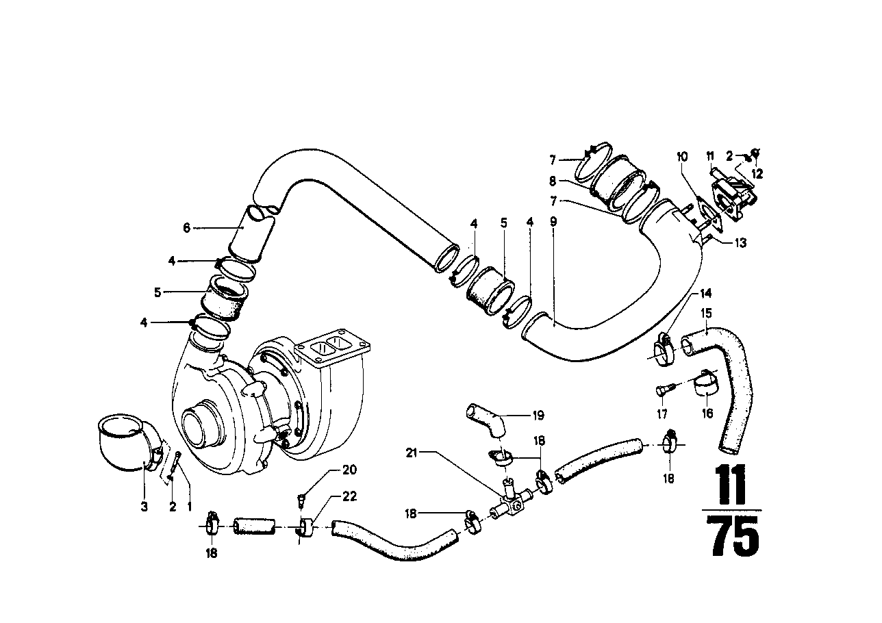 Turbo charger-tube,aircleaner