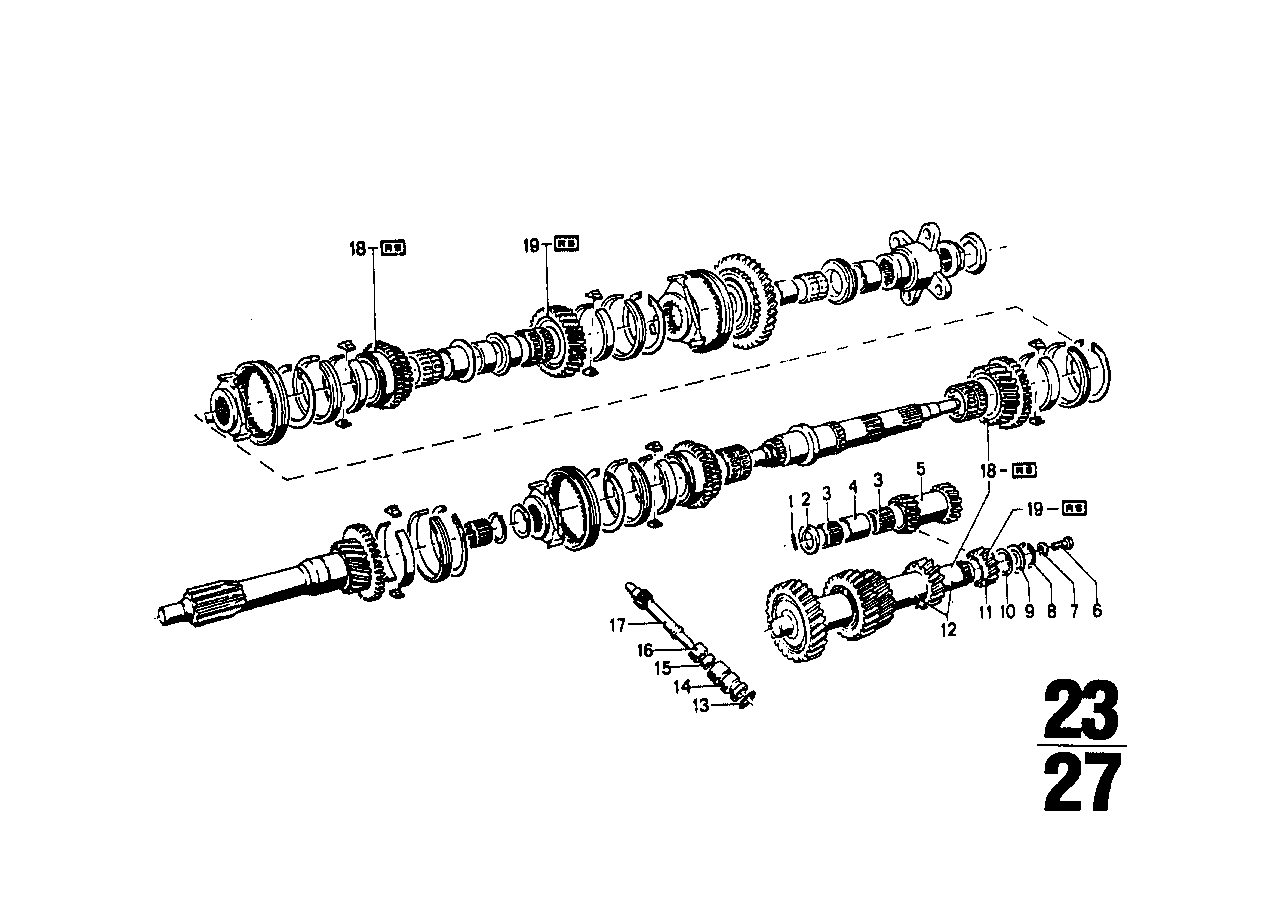 Getrag 235 Peças conj.carret./kit.repar.