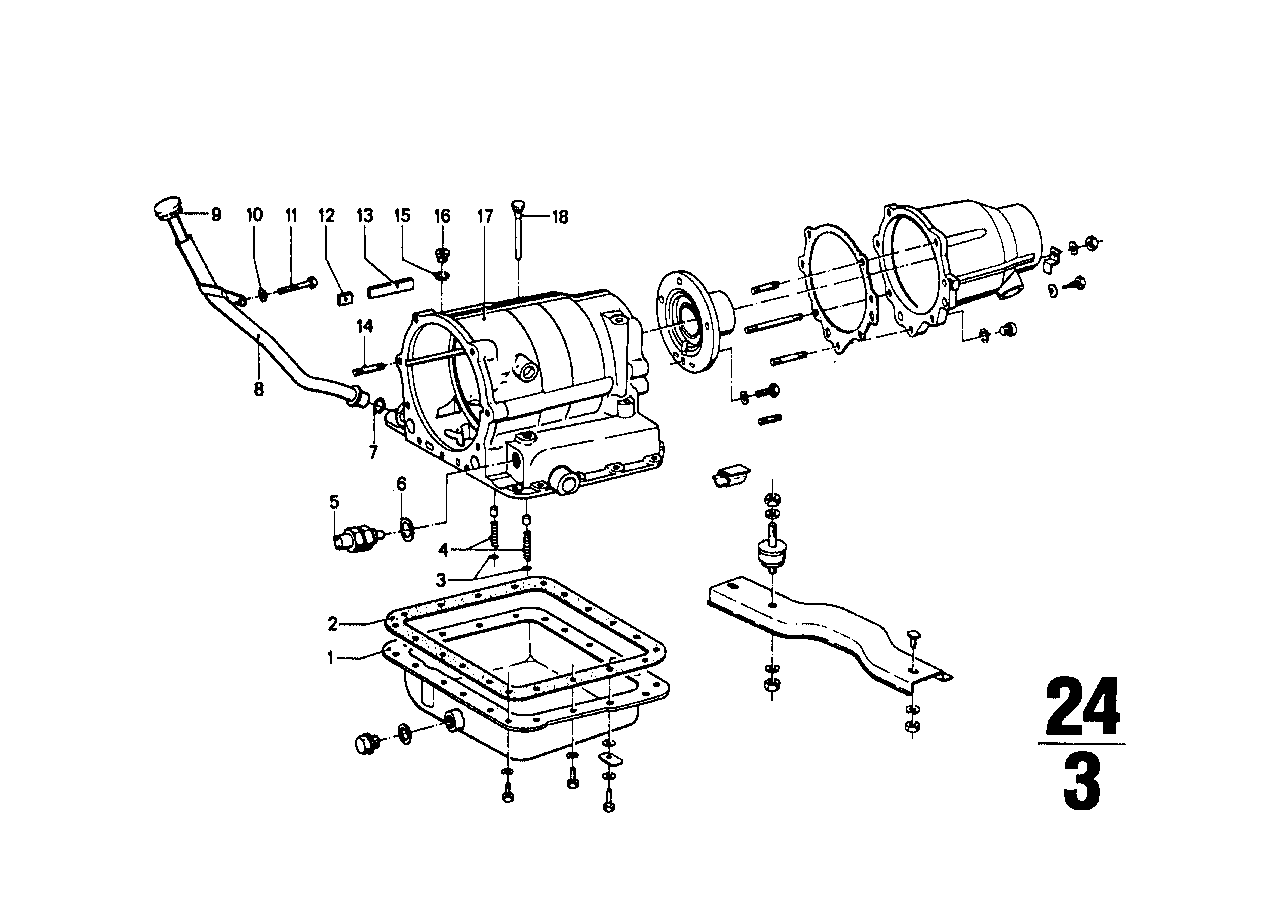 ZF 3HP12 montážní díly/zavěšení