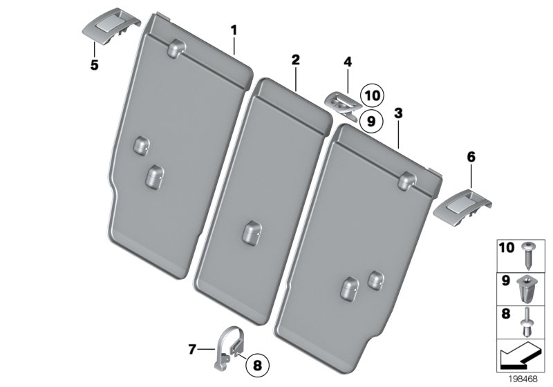 Molduras de asiento trasero