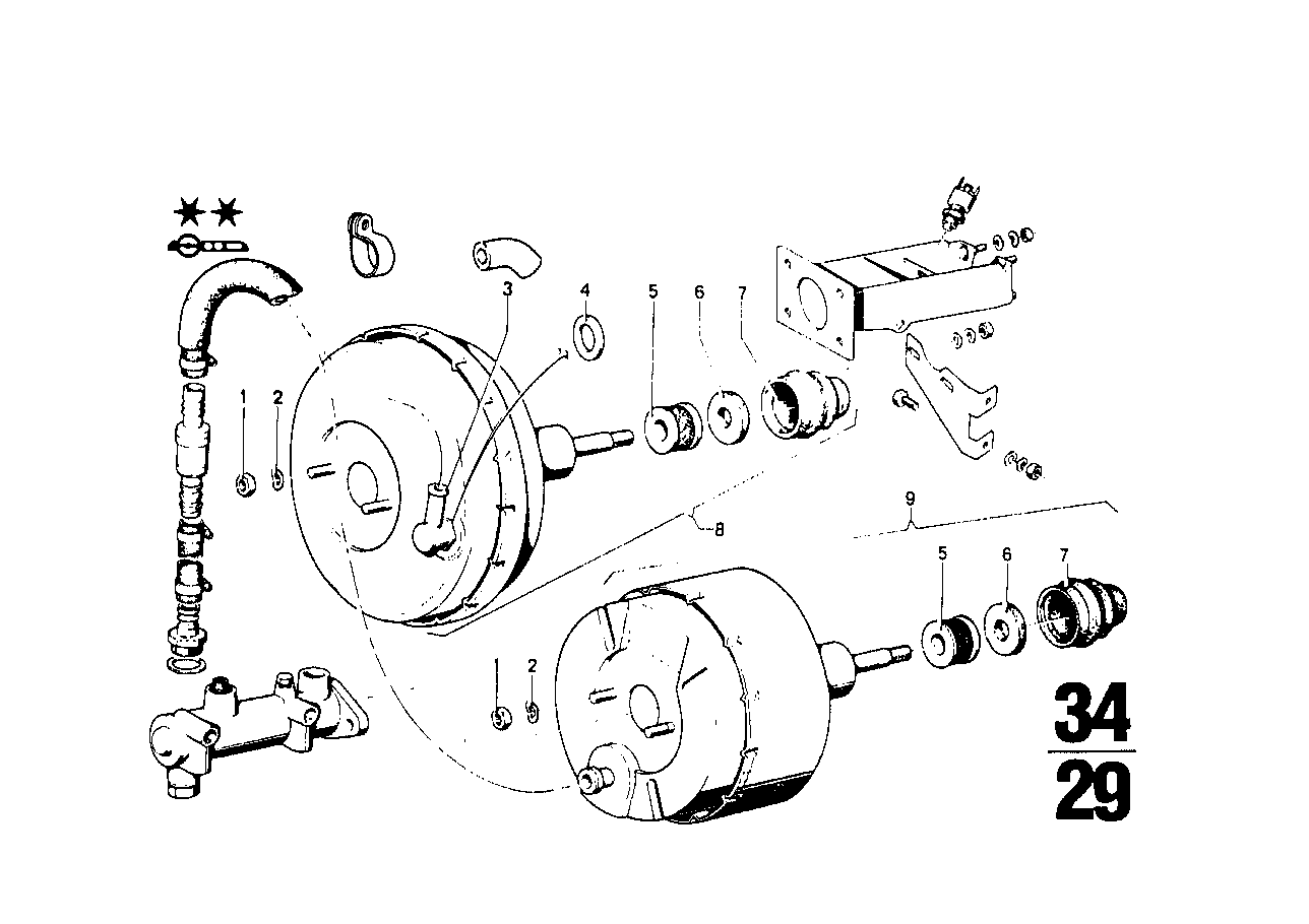 Power brake unit depression