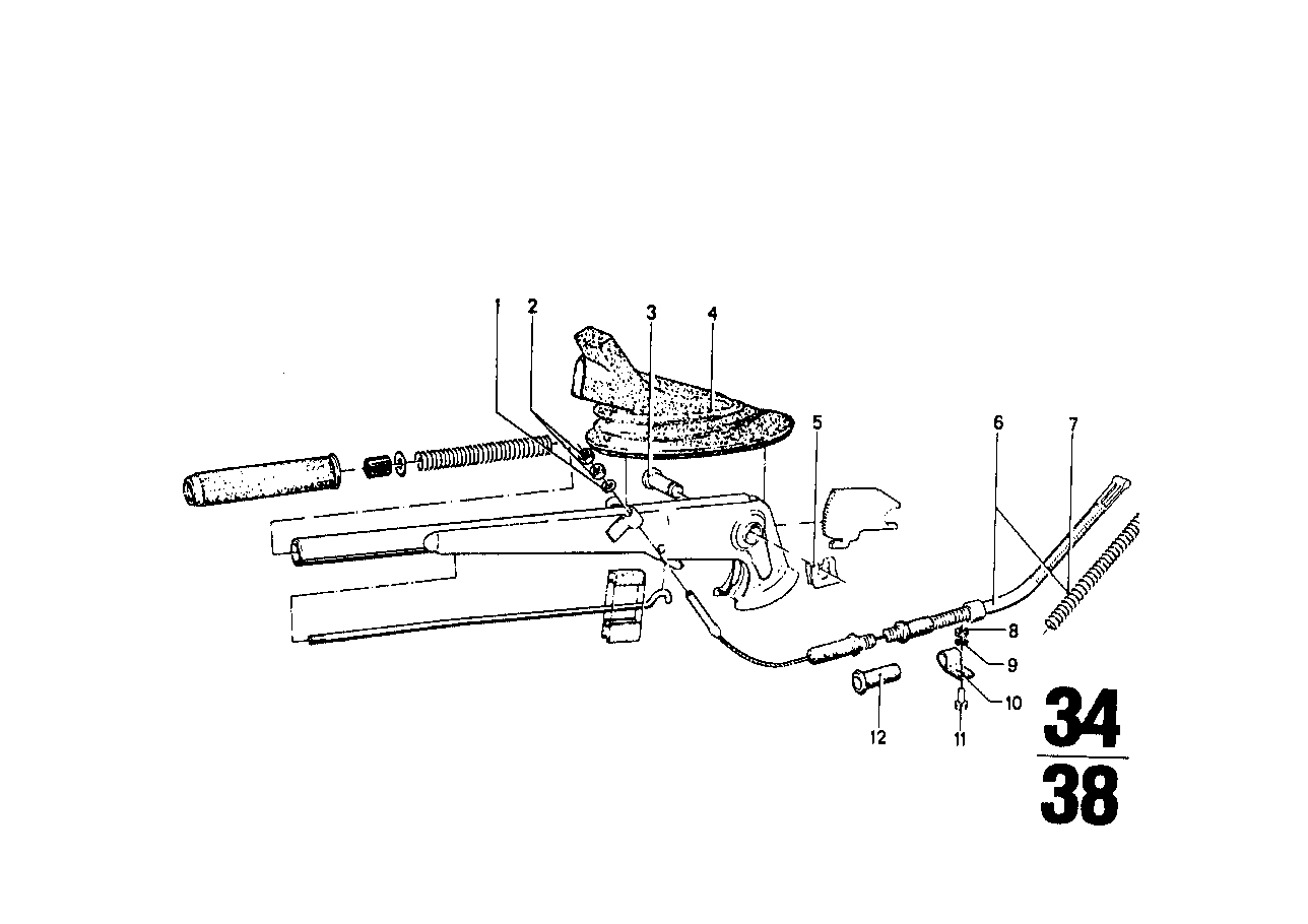 Travão de estacionamento/accionamento