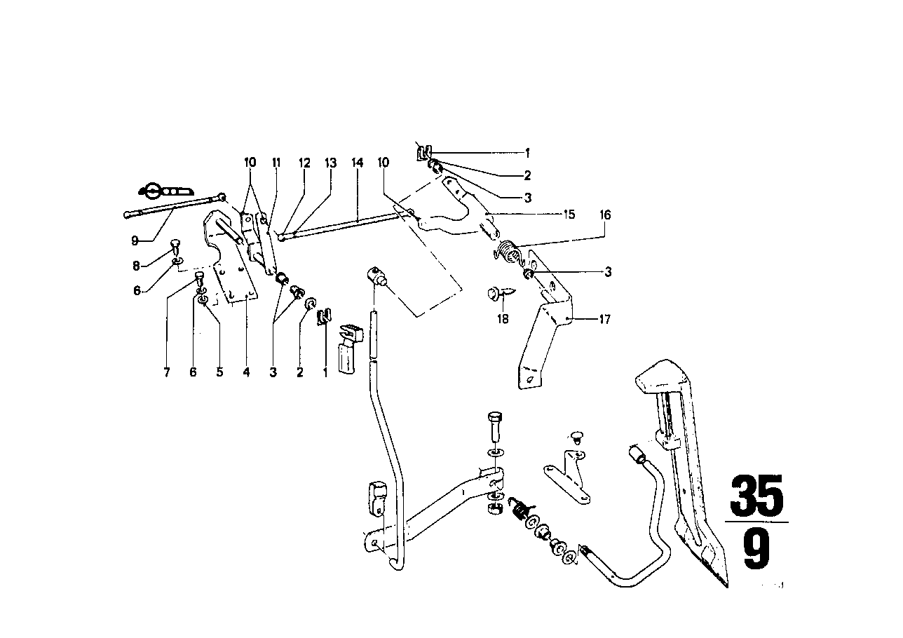 Comando aceleração/tirantes acelerador