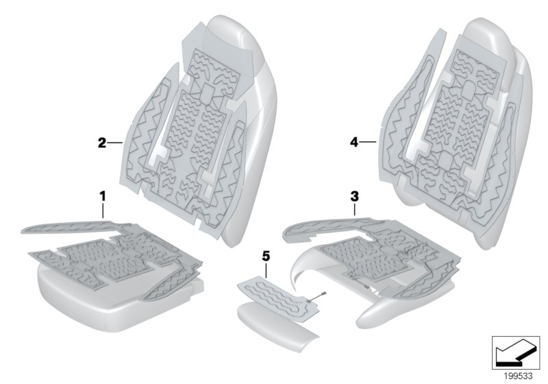 Piezas eléctricas para calefacc. asiento