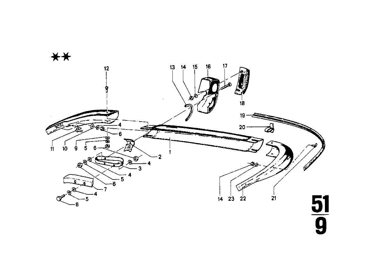 Stossstange hinten USA