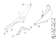 Trim panel upper part/ attachment parts