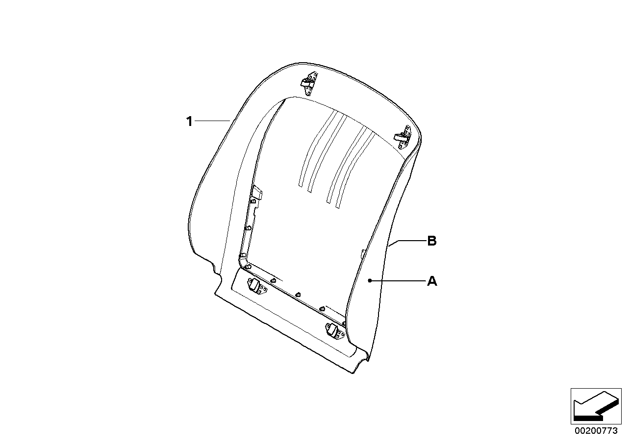 Individ. rear panel Basic /Sports seat