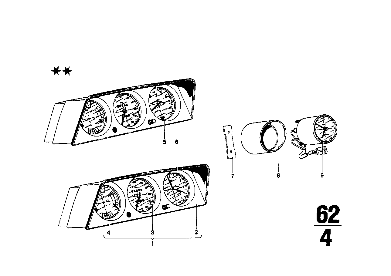 Instruments/mounting parts