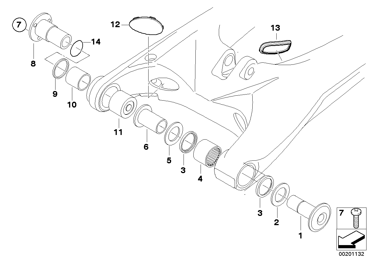 后轮平衡杆 固定件