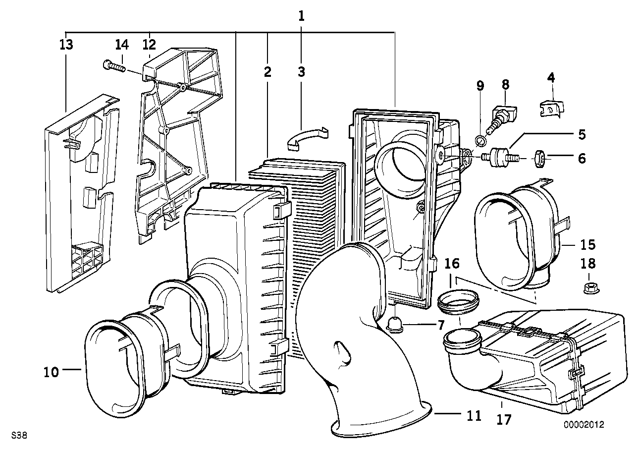 Intake silencer / Filter cartridge