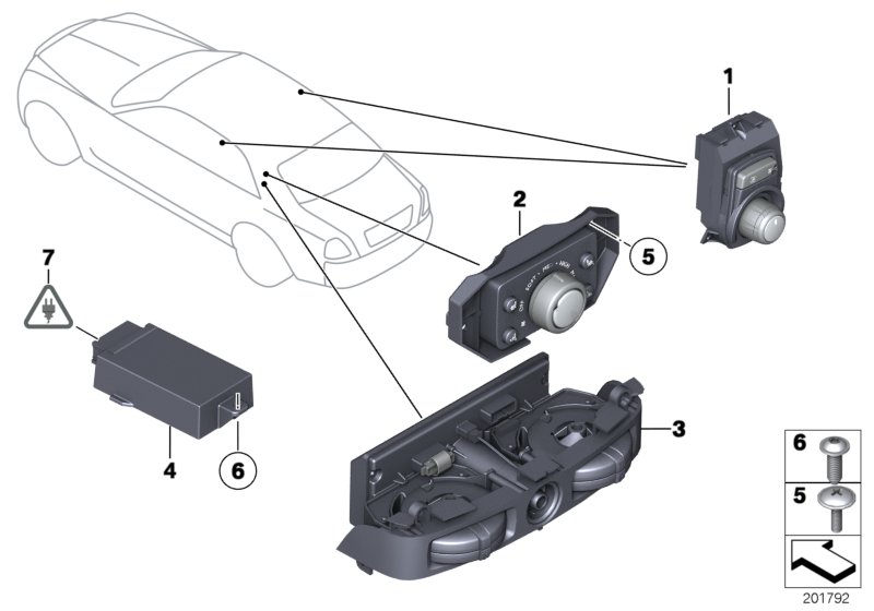 Operating unit, automatic rear-cabin A/C