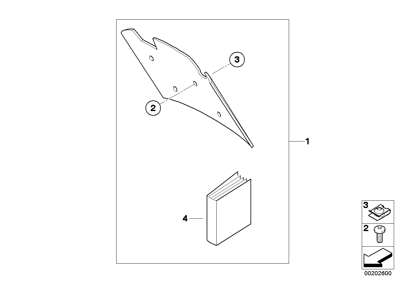 Wheel cover, rear, number-plate carrier