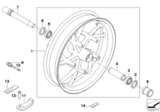 Cast rim, front