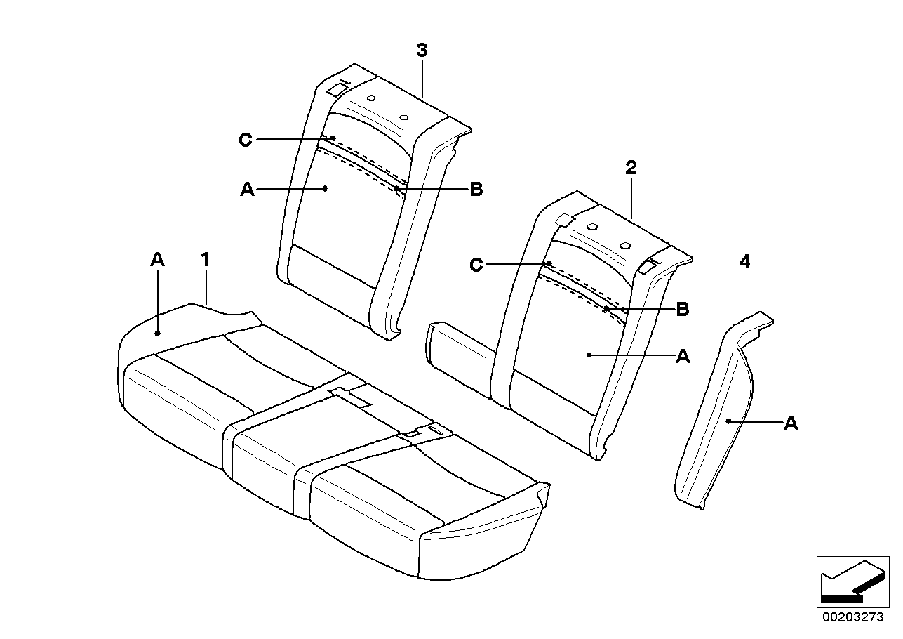 Individual cover, leather, seat, rear