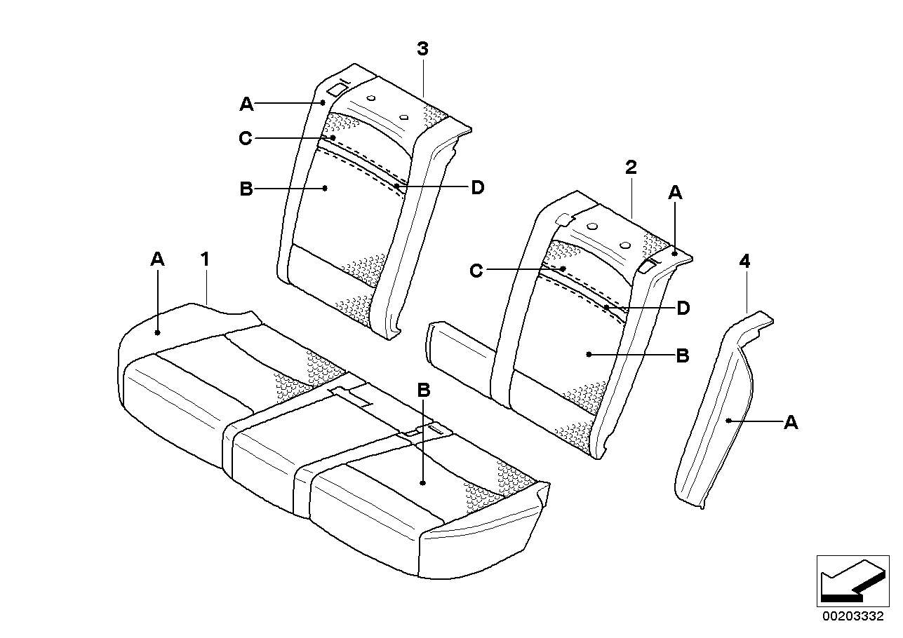 Tapizado ind. asiento tras. cuero clim.