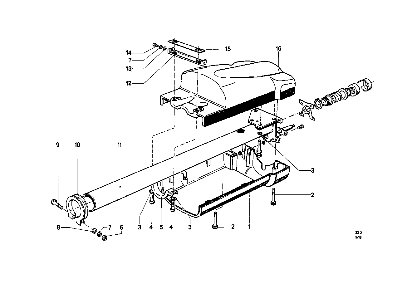 Pochwa kol. kierown./obudowa