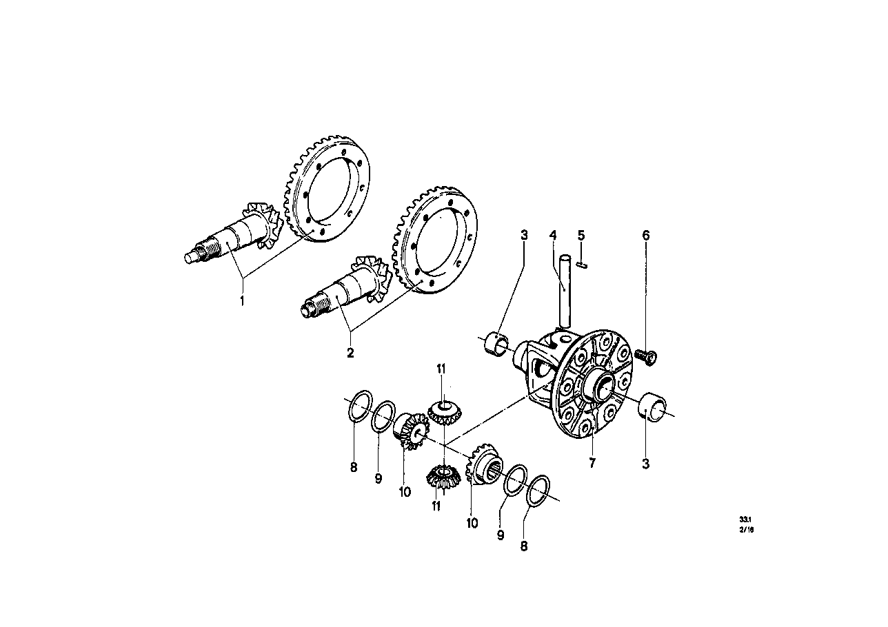 Kroonwiel set/differentieel huis