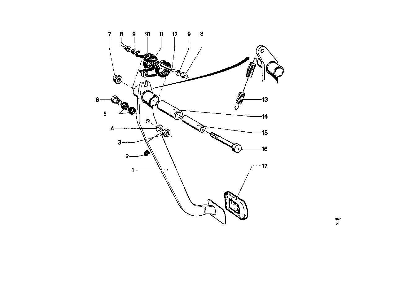 Pedale-soporte/pedal embrague