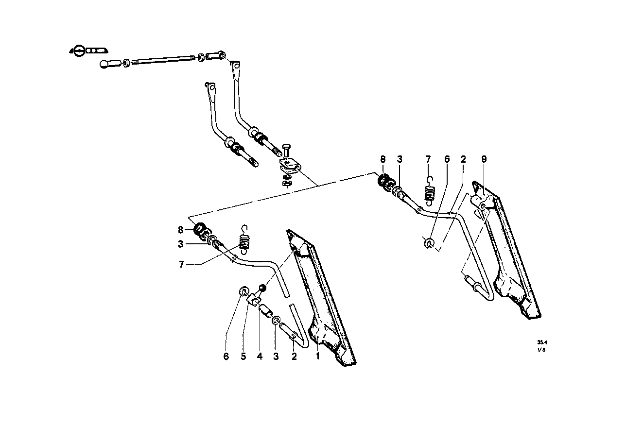 Gasbediening/stangenstelsel