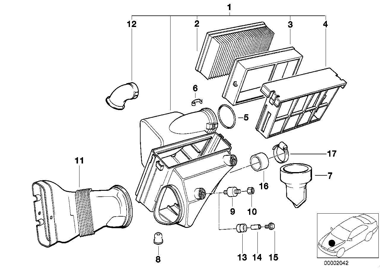 Intake silencer / Filter cartridge