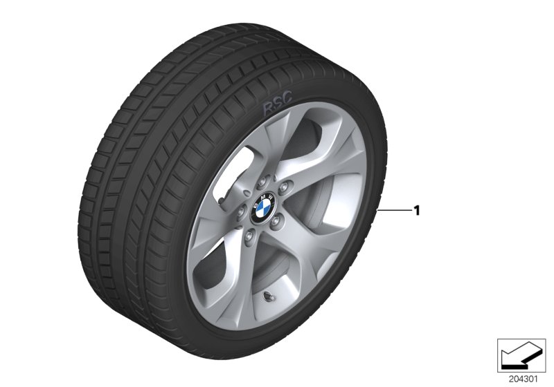 Roue complète hiver rayons étoile 317