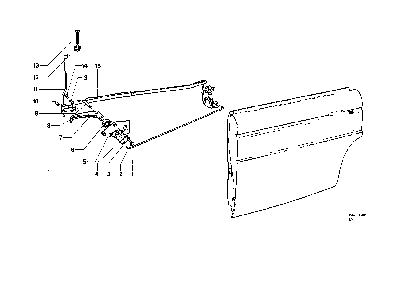 Puerta trasera - bisagra/retentor puerta