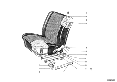 Piezas de accionam.asiento delantero