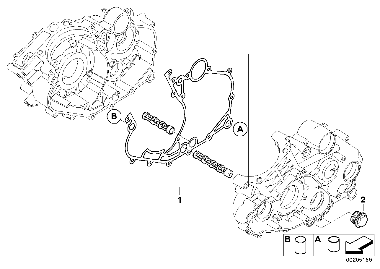 センター エンジン ブロック シール セット