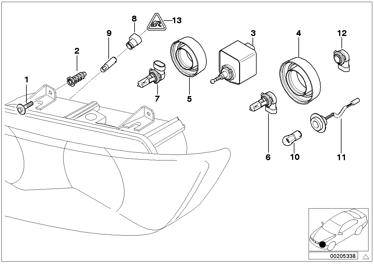 Piezas sueltas para faro