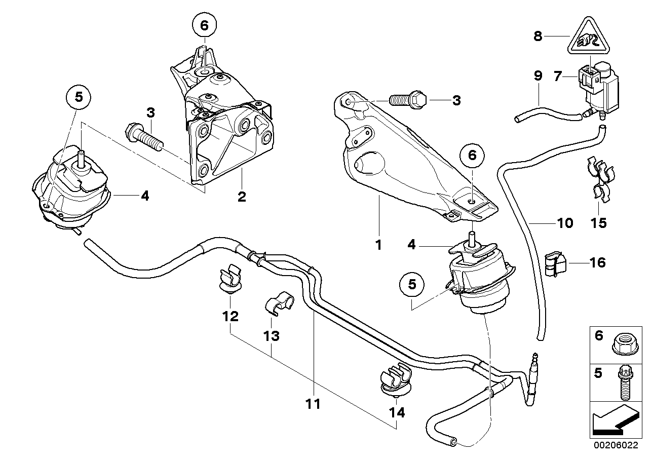 Sospensione del motore