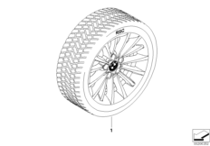 Winter wheel&tyre, multi-spoke 284