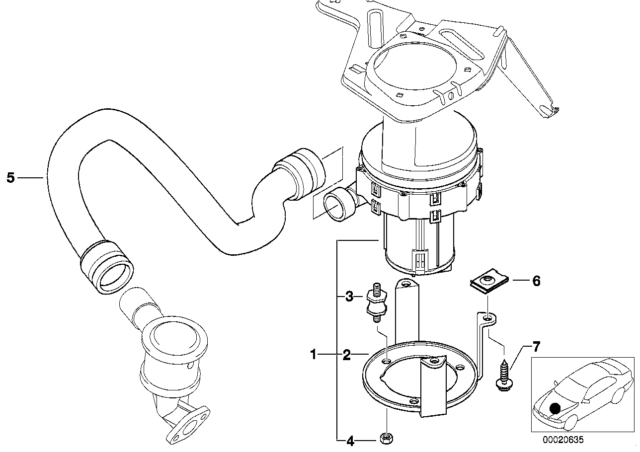 Abgasschadstoff-Reduzierung-Luftpumpe