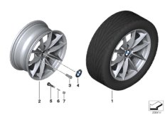 BMW 轻质合金轮辋 V 式轮辐 360