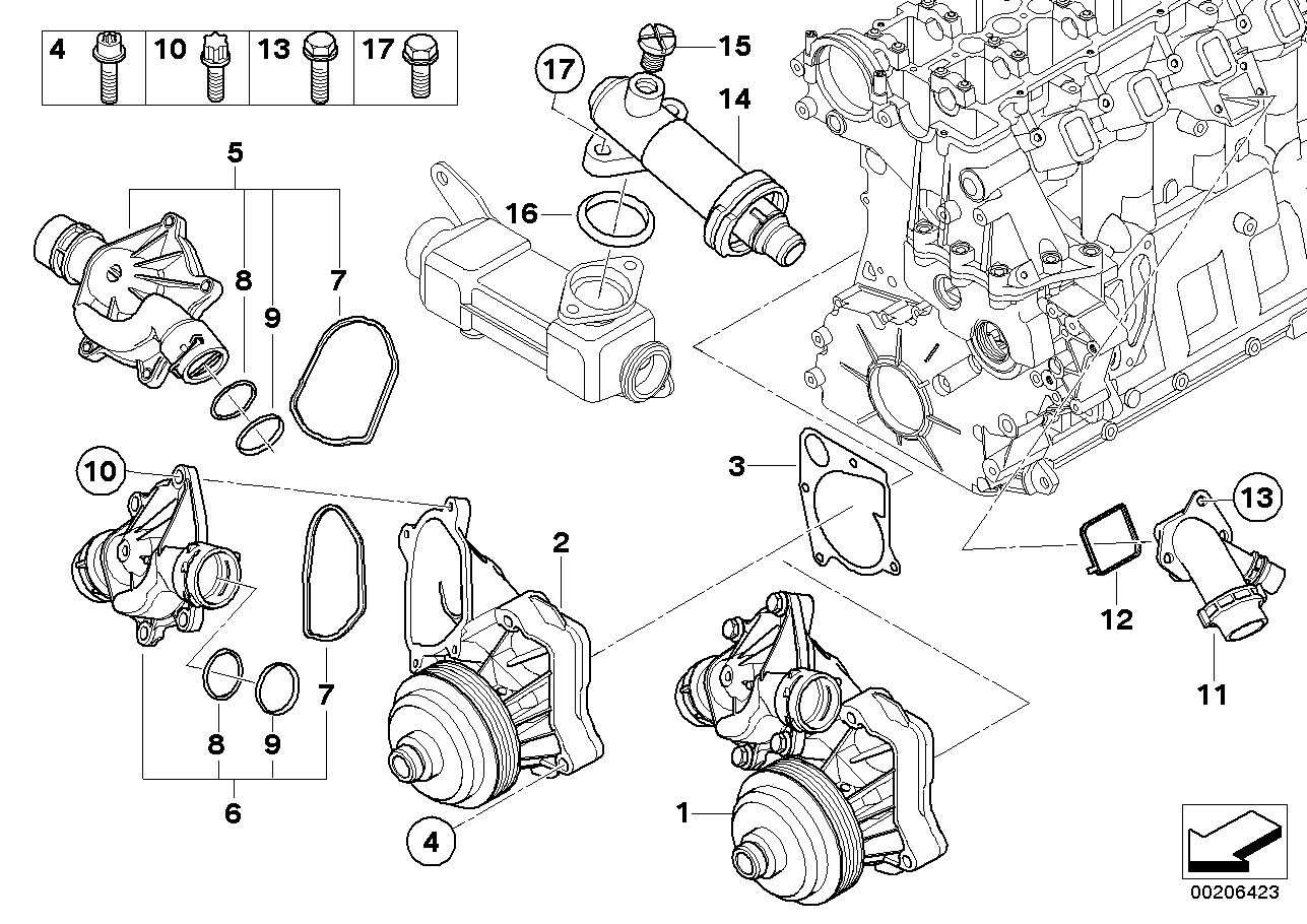 冷却系统水泵/节温器