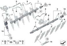 Högtycks-rail/spridare/ledning