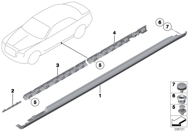 Cover door sill / wheel arch