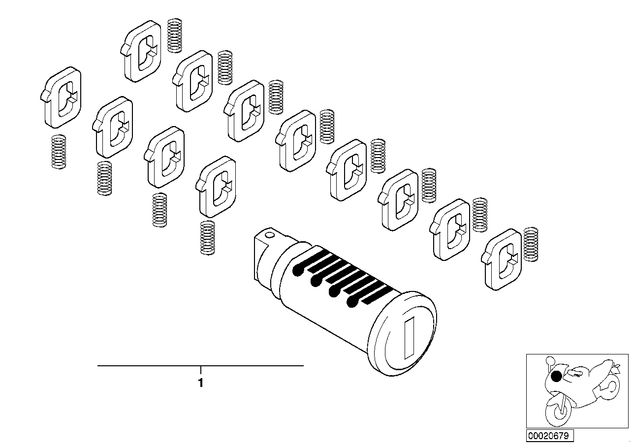 Reparatursatz Schliesszylinder