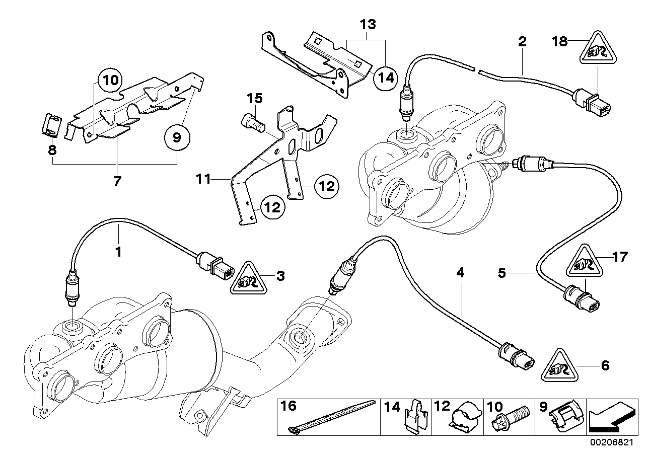 Pezzi montabili di sonda lambda