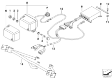 Flash signalling light/control unit