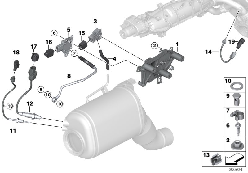 Dieselroetfiltersensoren/aanbouwdelen