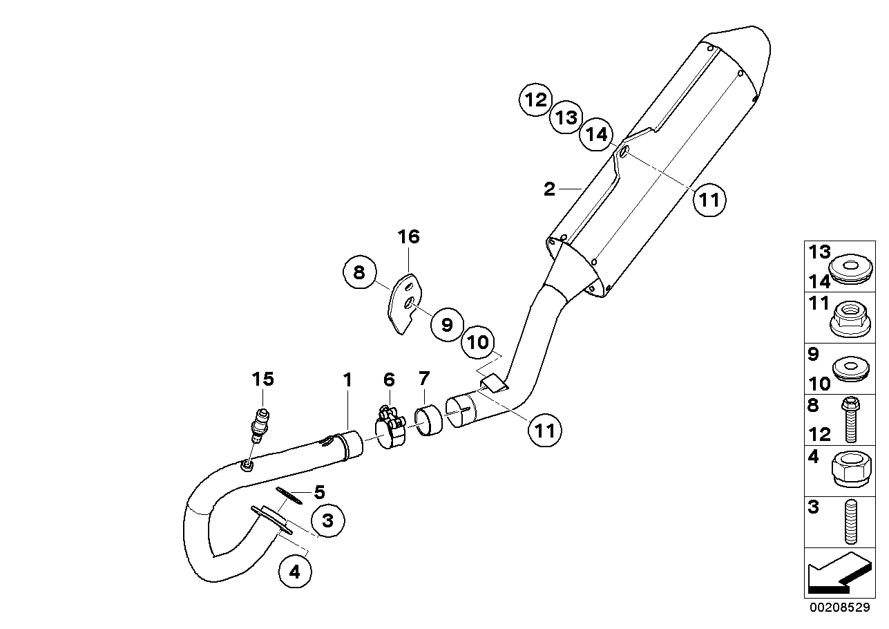 Exhaust system parts with mounting