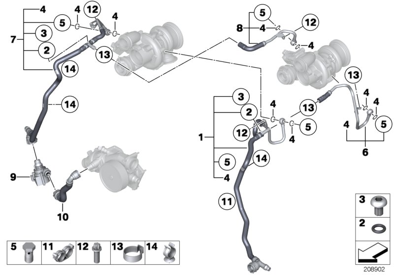 Cooling system, turbocharger