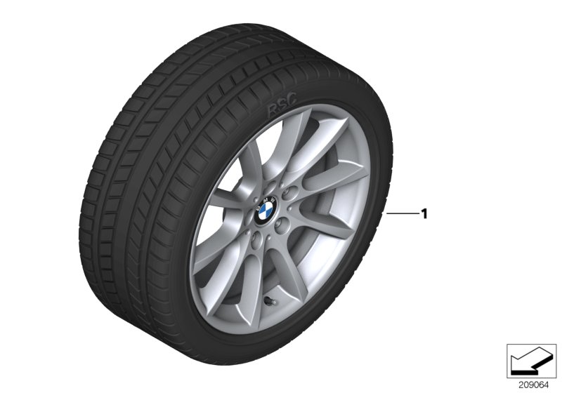 Winter wheel&tyre, V-spoke 281