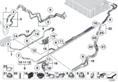 Cooling-system hoses, high-volt. cooling