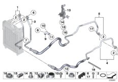 Conduite radiateur huile-moteur