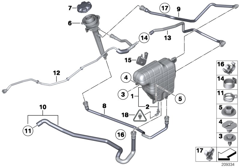 Expansion tank/tubing