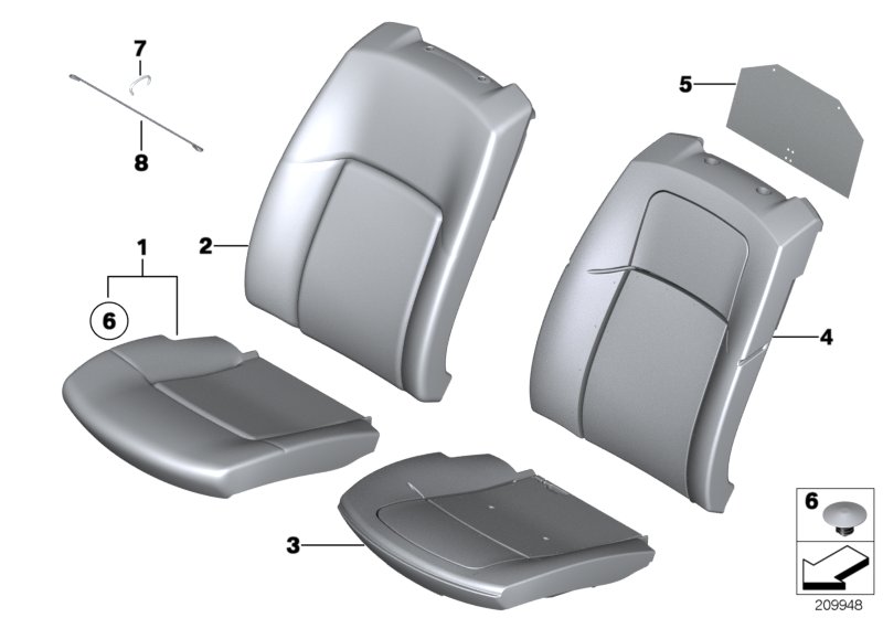 Sedile ant. imbott. e riv. sedile base